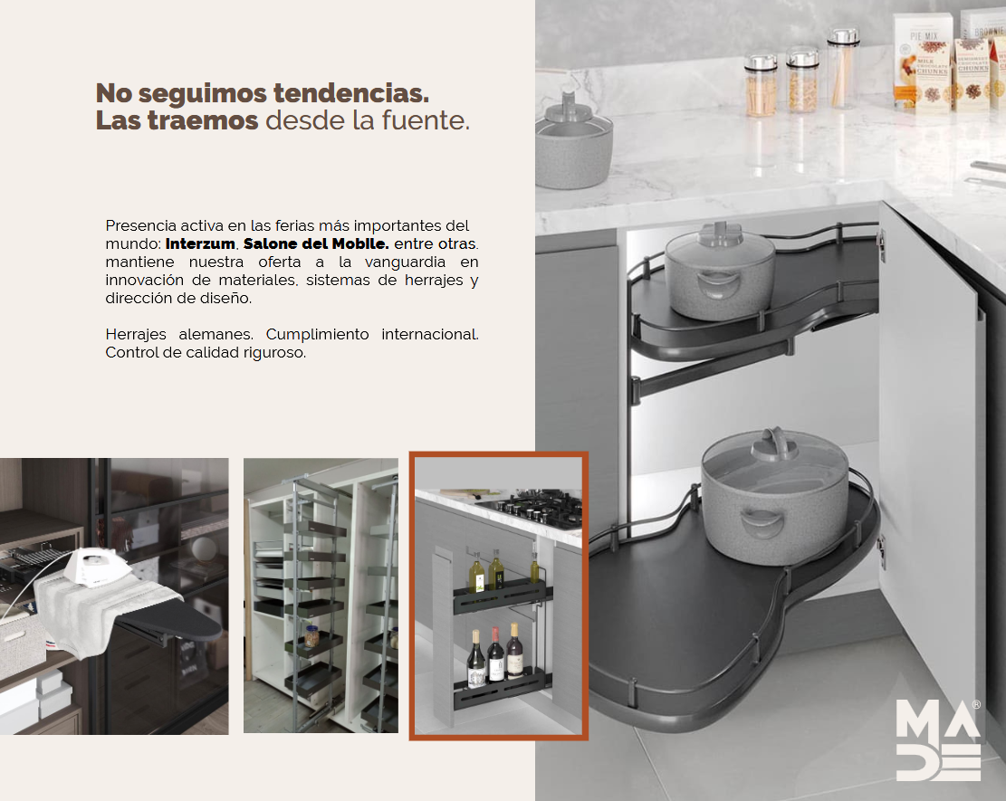 MadeInteriores kitchen systems and hardware